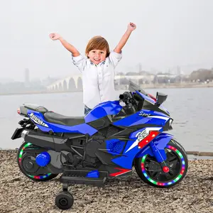 Glow Electric Toddler Kids Motorcycle, Electric Motocross Off-Road Bike,Kids Motorcycle Electric Dirt Bike,Off-Road Dirtbike for Kids,Kids Ride on Motorcycle, Kids Motorcycle for 3-6 Years, 12V Electric Motorcycle with Light 2 Wheels & Bluetooth Music