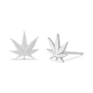 Marijuana Leaf Studs