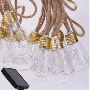 Vintage Style Camping Light Made of Jute Rope, Ideal for Picnic & Beach Lighting, Garden Decoration, Party Setup, RV Decor, Balcony Accent