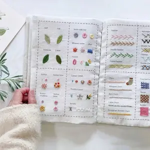 Complete Embroidery Stitch DIY Sewing Patterns Kit, Beginner Stitches Learning Set, Perfect for Crafting Enthusiasts