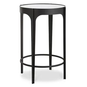 Extreme Sheer Iron Accent Table, Modern Pedestal Table, W23039, 16x24x16 in., Modern Pedestal Tables