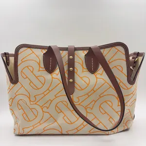 Pre-owned BURBERRY Medium Soft Belt TB Monogram Canvas Tote Bag