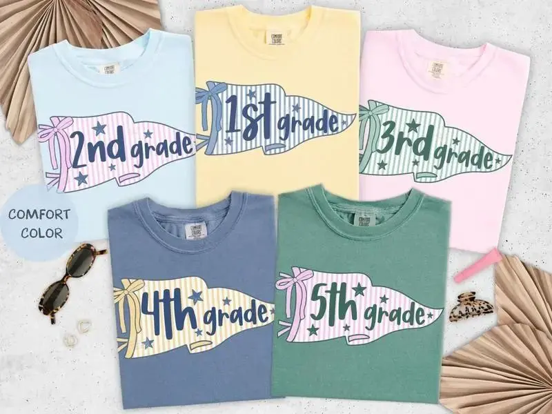 Teacher Team Shirts, Comfort Colors Back to School T-shirt for First Second Third Fourth Fifth Grade, Grade Level Team Tee, Apparel Made In The USA		