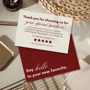 **LYBER JERSEY Thank You Card – Elegant Small Business Appreciation Card for Jersey Lovers & Customer Orders**