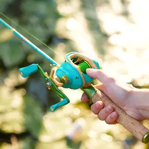 Macaron Color Water Drop Reel Left Hand Metal Fishing Gear, Durable Fishing Equipment for Anglers, Ideal for Freshwater & Saltwater Fishing