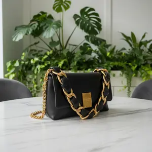 Pre-owned Balmain Leather Shoulder Bags 1945 Padded Lambskin Shoulder Bag New