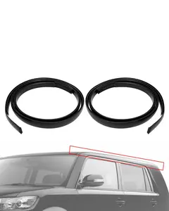 Chrome Trim Center Roof Drip Side Finish Mouldings Set for Toyota Scion xB 2008-2015, Replaces Part Numbers 7555512161, 7555612171