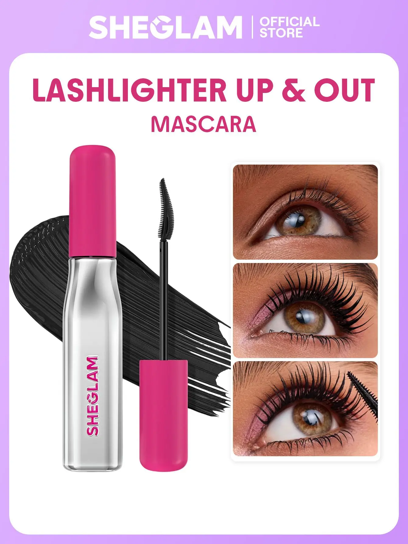 【FREE SHIPPING】SHEGLAM Lashlighter Up & Out Black Mascara Lasting Waterproof Lengthening Eyes Lashes 【FREE SHIPPING】SHEGLAM Lashlighter Up & Out Black Mascara Lasting Waterproof Lengthening Eyes Lashes