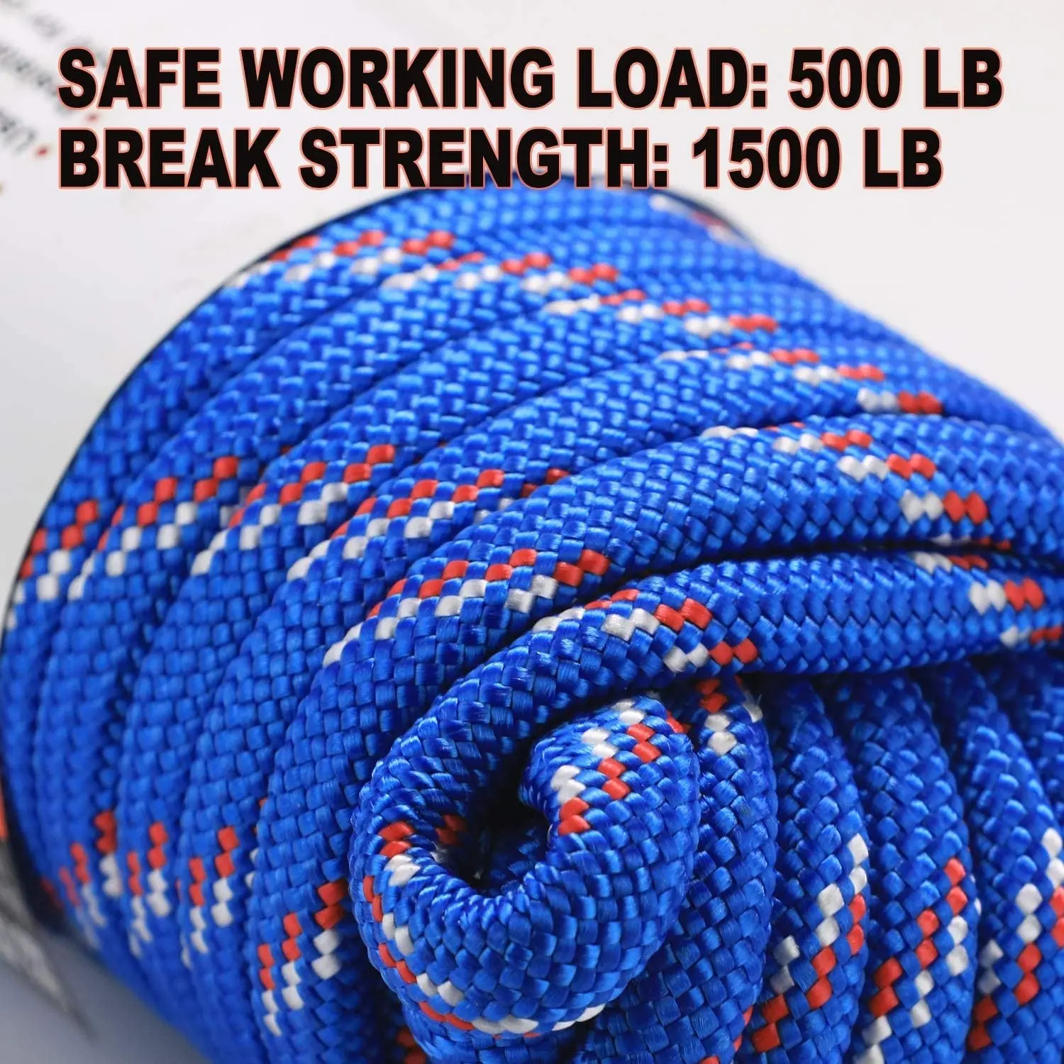 WELLMAX Diamond Braid Nylon Thick Rope, 3/8