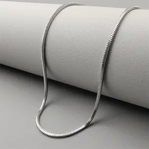 Elegant Silver Snake Chain Necklace – Timeless Style for Every Occasion, Wear Alone or with Pendants, 20-24 Inches