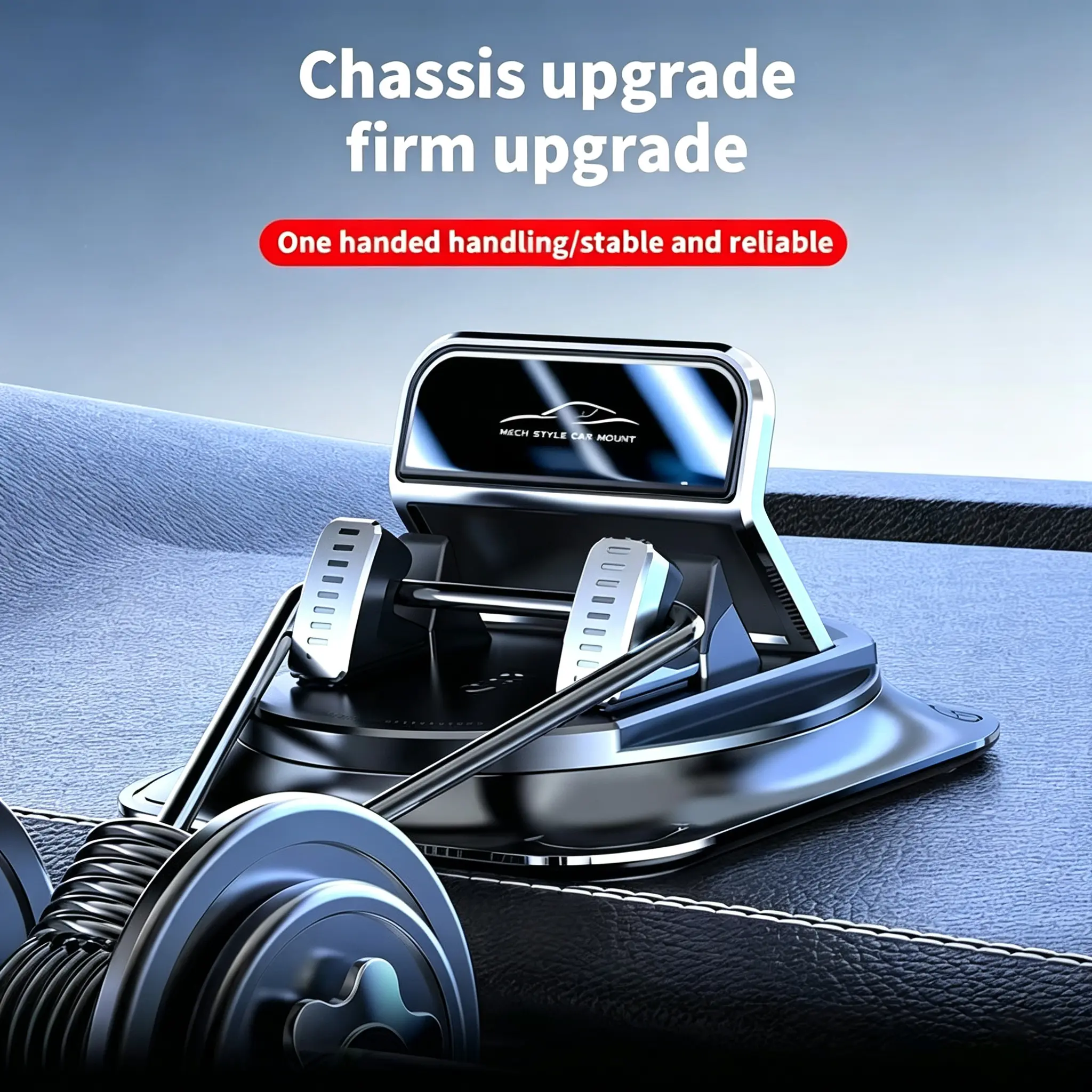 360° Rotatable Car Dashboard Phone Mount, 1-Hand Operation, Vertical & Horizontal Modes, Strong Adhesive Gel Pad Universal Cell Phone Car Holder