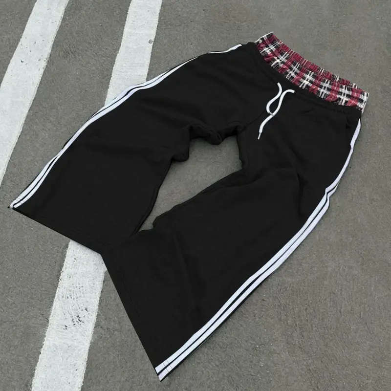 Men's   Plaid       Straight Leg Pants, Regular Fit Casual Fashion Comfy Trousers for Daily Wear, Men's Bottoms for All Seasons, Casual Streetwear Trousers