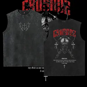 washed vest Psalm 18:2 Christian Warrior Vintage Washed Oversized , Heavy Cotton Faith Armor of God Graphic , Crusader Cross Streetwear, Unisex Religious , Biblical Strength Apparel for Believers