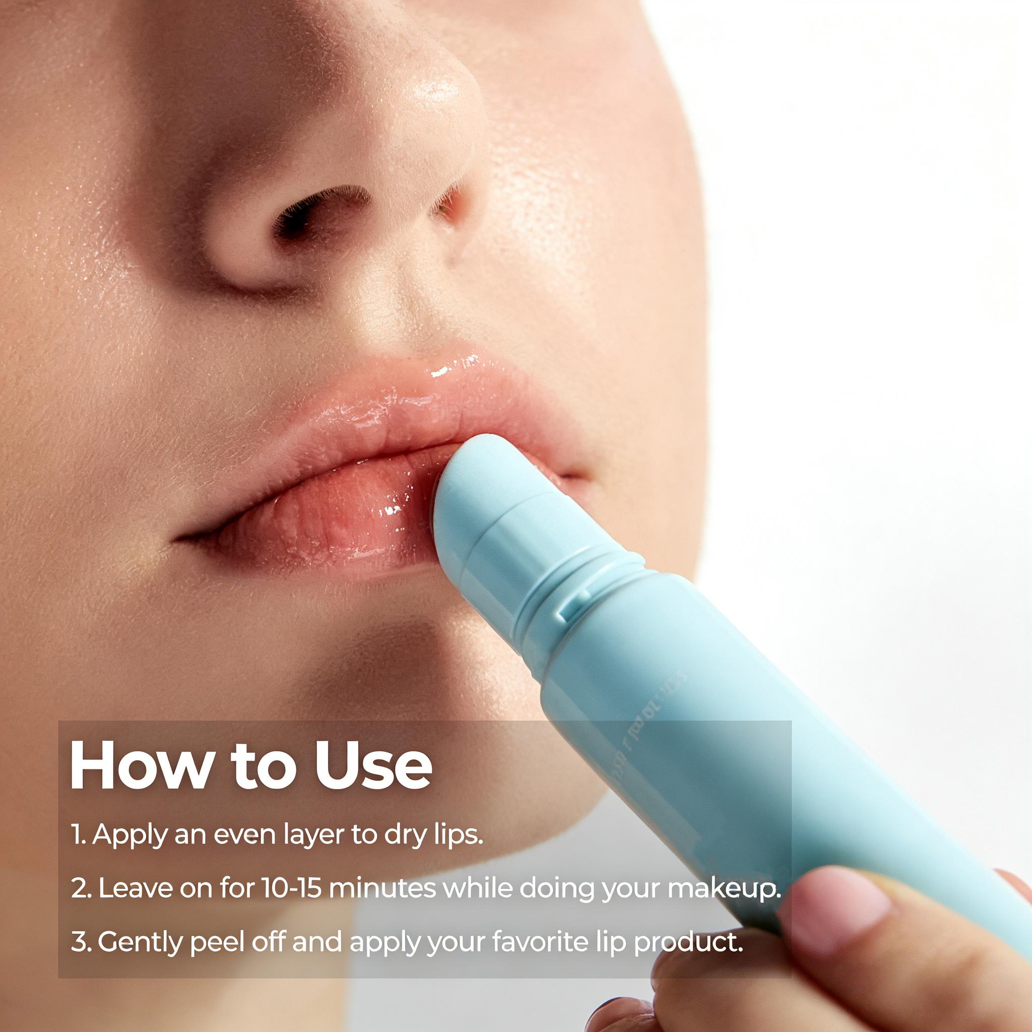 Soothing Prep Lip Mask — Cooling peel-off lip mask for smoother lip prep and a hydrated feel