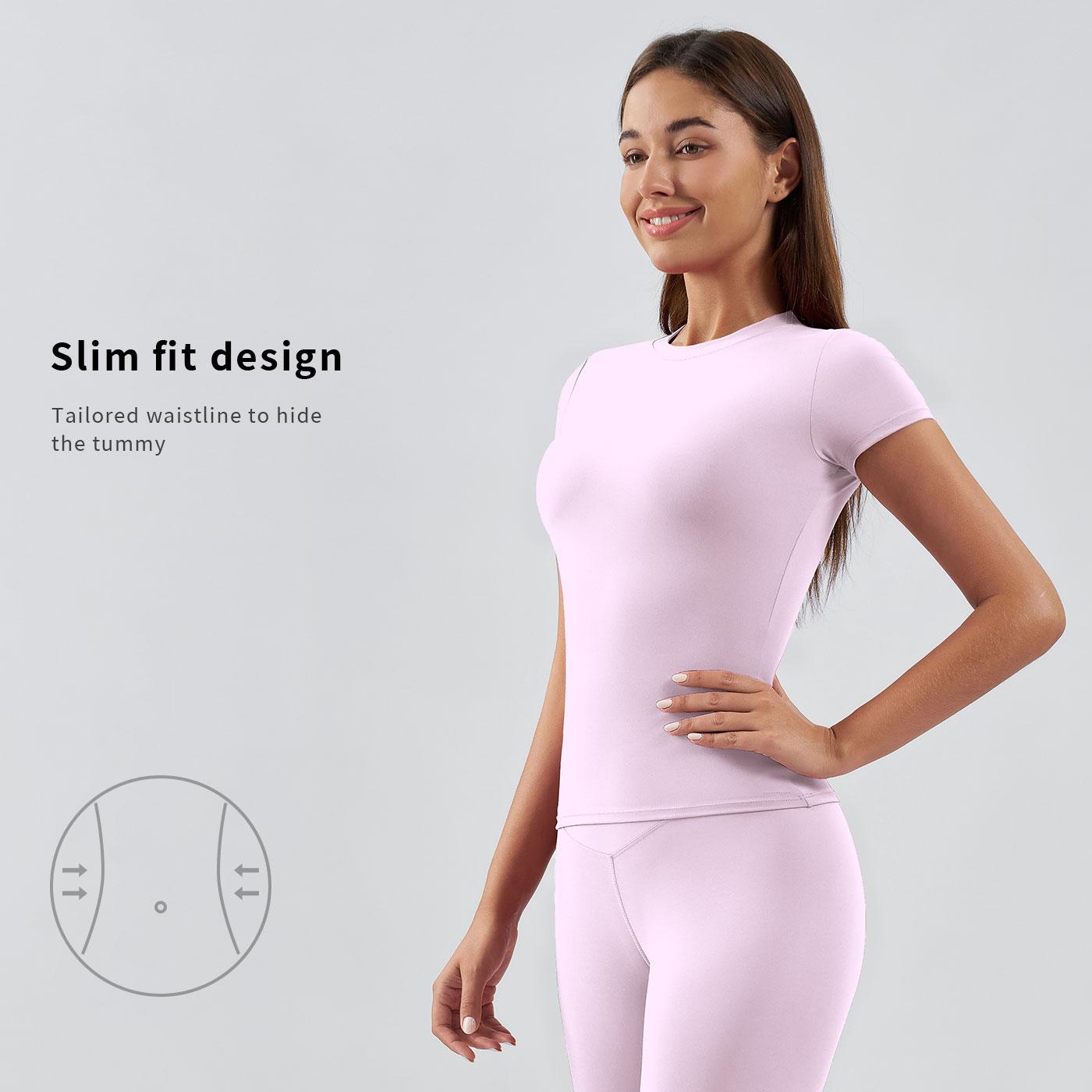 Tenwolf Women's Quick-Dry Slim-Fit Short-Sleeve Sports Top - Athletic Fashion, Fitness Sport Top, Activewear Clothes for Gym, Yoga, Women's Everyday Wear, Women's Clothes