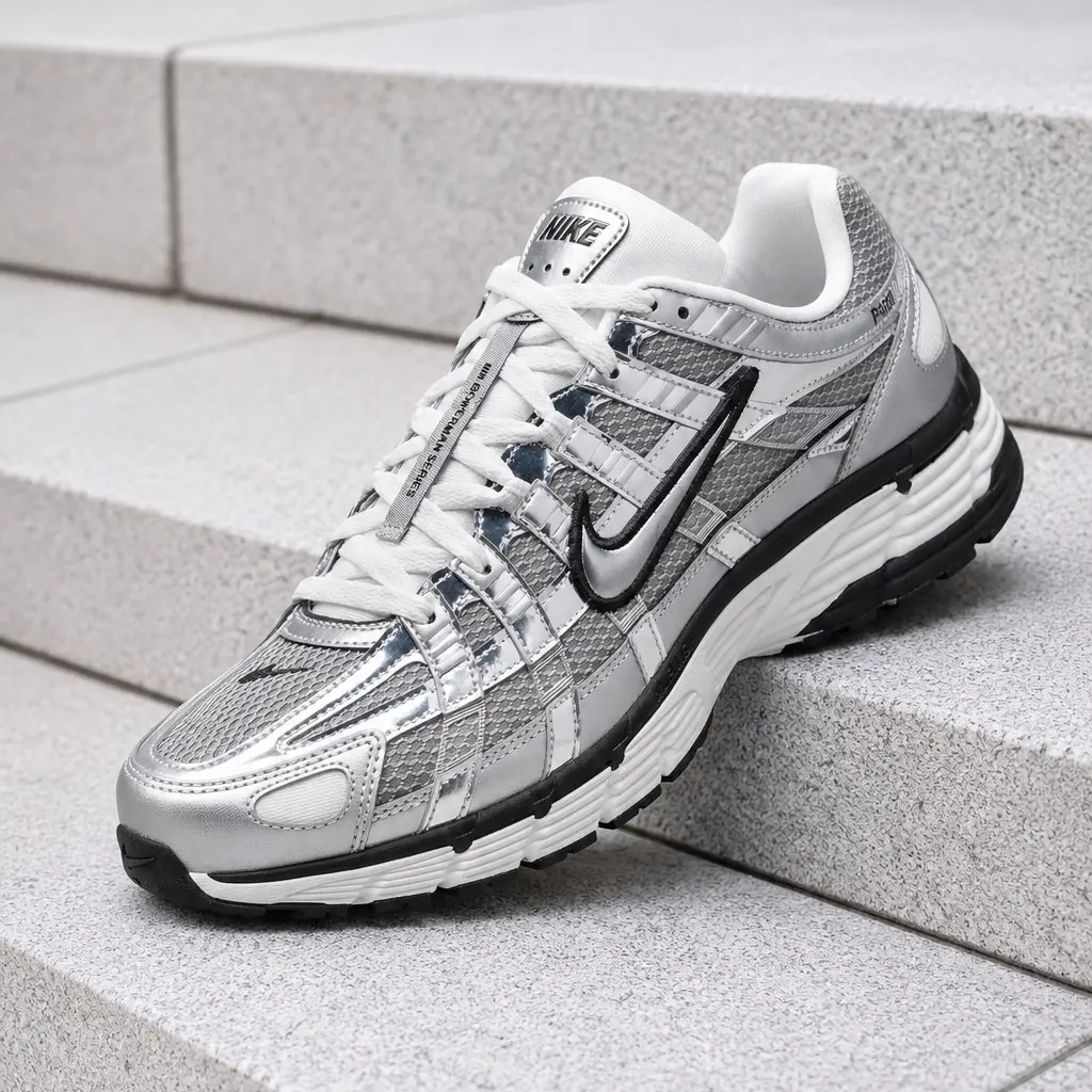 Nike P-6000 Metallic Silver CN0149-001 Men's Fashion Sneaker New
