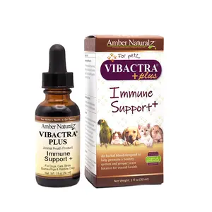 Amber NaturalZ Vibactra Plus Herbal Supplement for Dogs, Cats, Birds, Guinea Pigs, and Rabbits