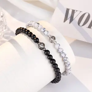 I Love You 100 Languages Bracelets Couples Gifts To My Men, Boyfriend, Girlfriend, Husband, My Love, Soulmate, Fiance - Anniversary Valentines Day Birthday Christmas Gift for Him and Her