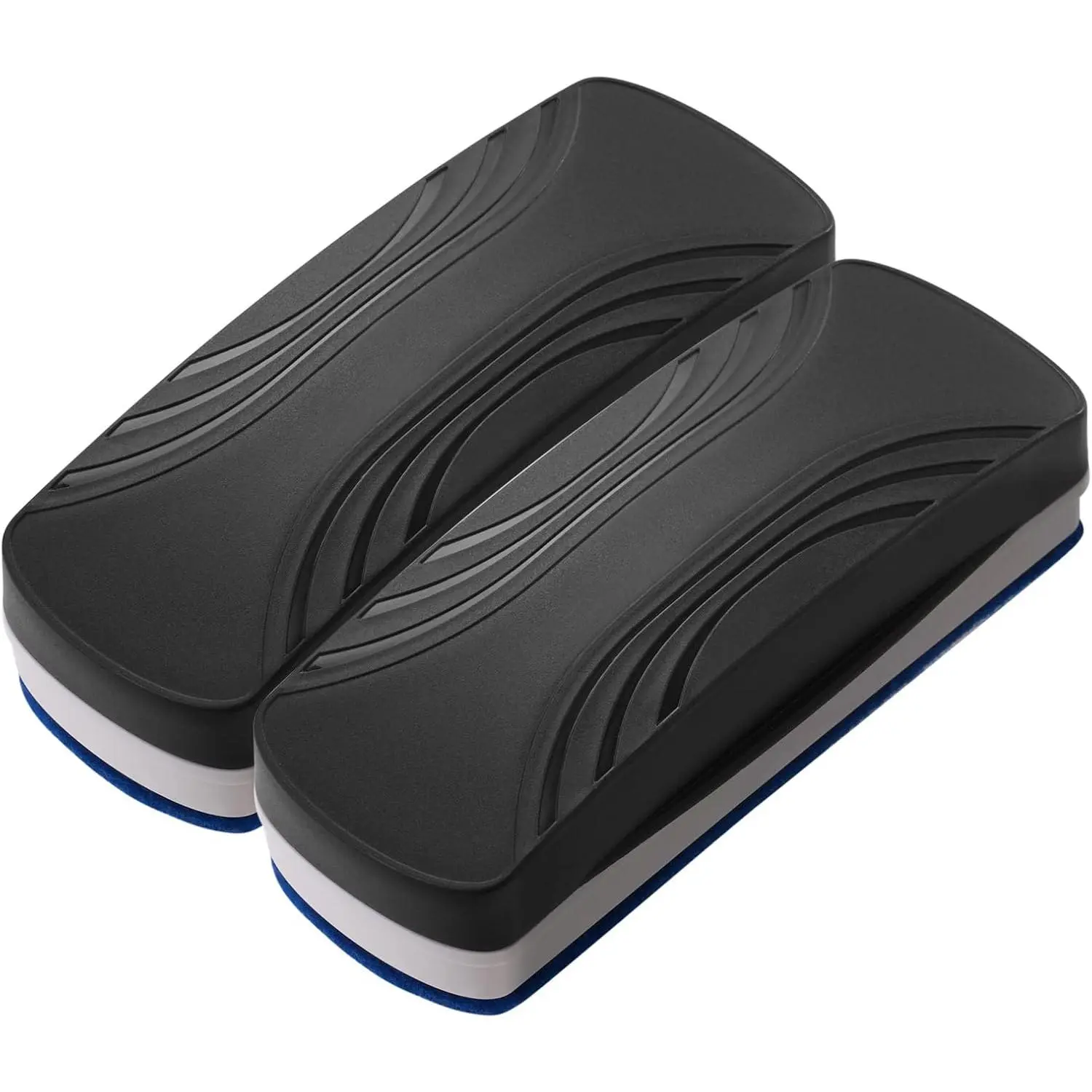Whiteboard Eraser,  Dry Erase Eraser, Glass Board Eraser,School and Office Supplies, Pack of 2 (Black)
