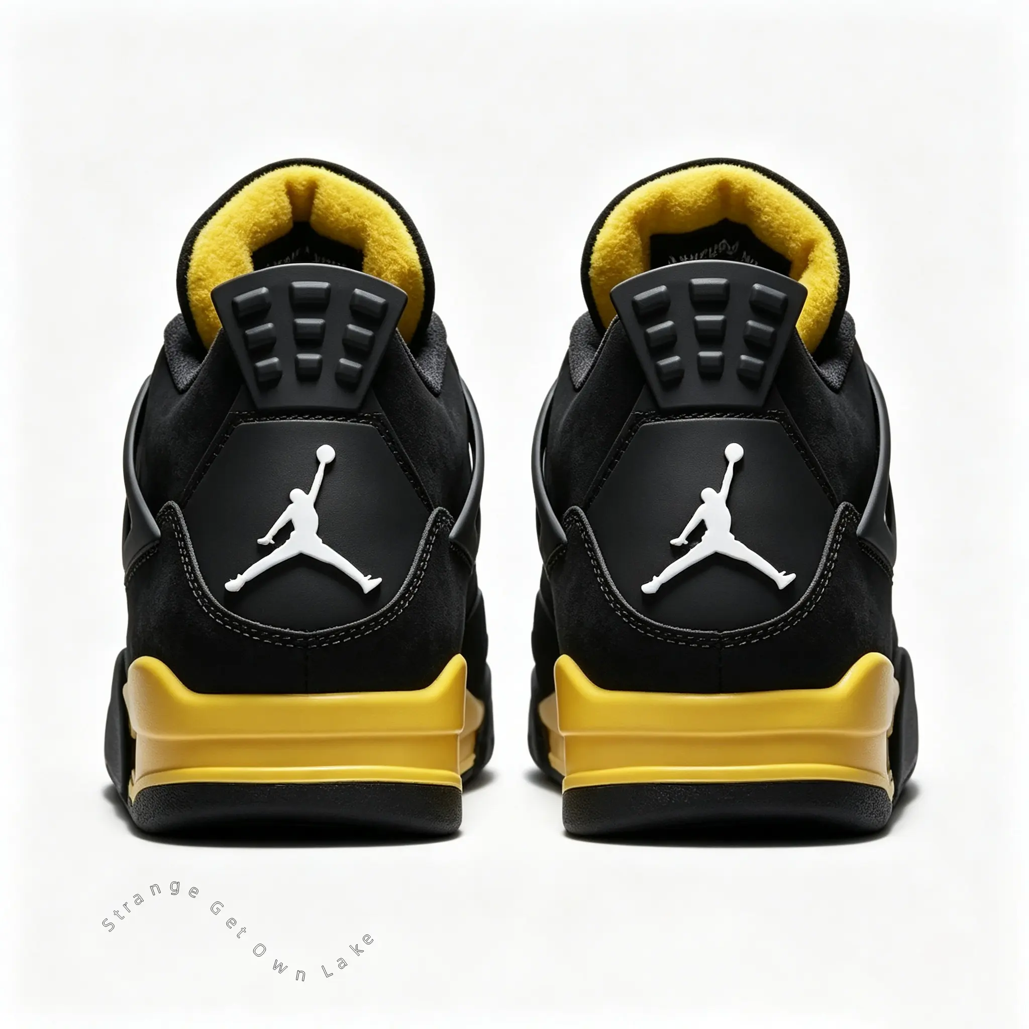 Men Women Trendy Mid Top Street Sneakers, Black Yellow Retro Basketball Shoes, Cushioned Comfort Suede & Mesh Casual Trainers