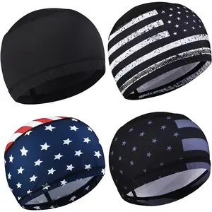 Skull Cap Liner Hard Hat Liner Running Beanie Head Wrap Bicycle Football Sweat Wicking Cycling Caps for Men Women