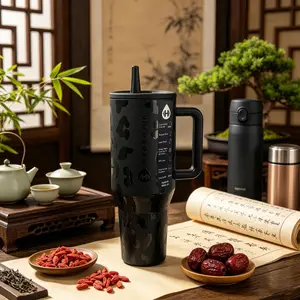 Hydrojug Black Panther 40 oz Insulated Vacuum Flask - Large-Capacity, New Design, Portable Tumbler for Camping, Gym; Birthday Surprise Option