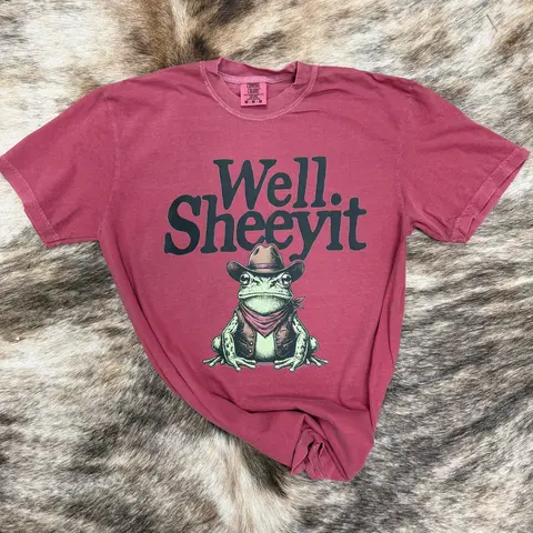 Well Sheeyit Cowboy Frog Graphic Tee