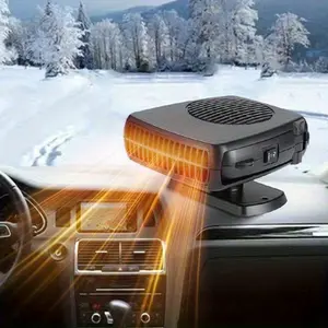 Car Heater 200W Car Defroster & Heater - Quick Heating & Cooling Automatic Operation Portable Windshield Heater for Small & Large Cars Compatible with 12V Car Power Car Heater Windshield Adjustable Car Fan