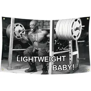 Tapestry Ronnie Coleman Lightweight Flag  Motivational Inspirational Office Gym Dorm Wall Decor Funny Flags for Room
