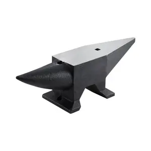86 Lbs Heavy Duty Industrial Cast Iron Anvil, Single Horn Blacksmith Tool with Large Countertop, Stable Base, High Hardness Rugged Round Horn for Bending, Shaping Metal