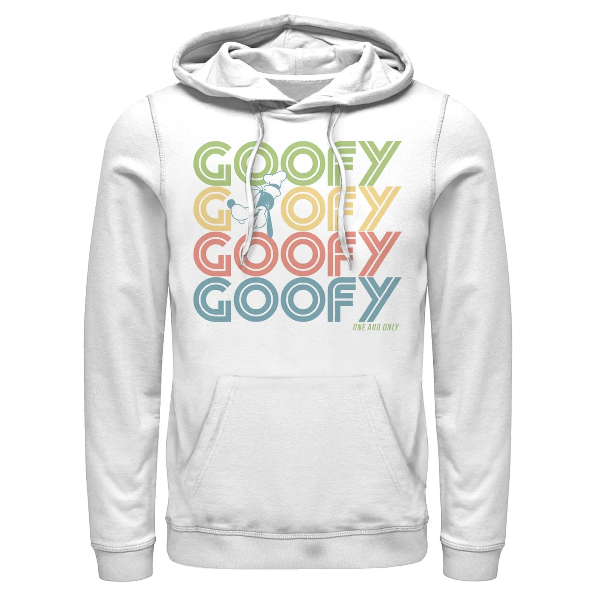 Men's Mickey & Friends Goofy Name Stack Pull Over Hoodie