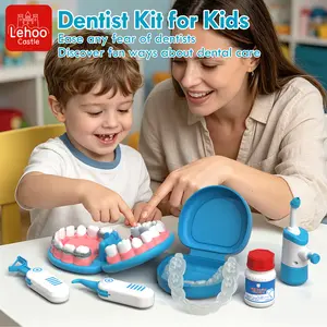 Lehoo Castle Doctor Kit for Kids, 31-Pieces Dentist Playset, Super Smile Dentist Kit, Pretend Doctor Kit, Pretend Play Toy For Kids Ages 3+, Dental Accessory, Education Toy for Kids, Birthday Gift for Boys Girls, Christmas gifts, Outdoorfun BlackFriday