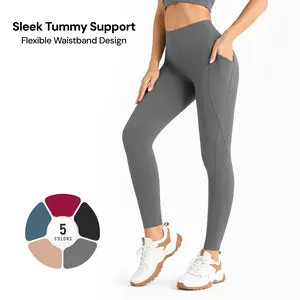 Ultrasculpt High Waisted Tummy Control Leggings for Women With Pockets – Breathable, Non-See-Through Stretchy Soft Yoga Pants For Workout | Lux Decor Apparel #SpringStatements