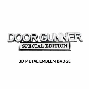Door Gunner Edition 3D Metal Car Emblem Badge – Military Style Auto Decal for Truck SUV Fender Tailgate
