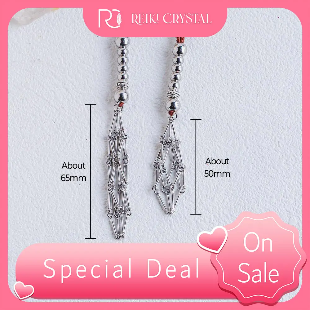 【Brown Leather Rope】Metal Bamboo Woven Necklace【Tumble/Point】