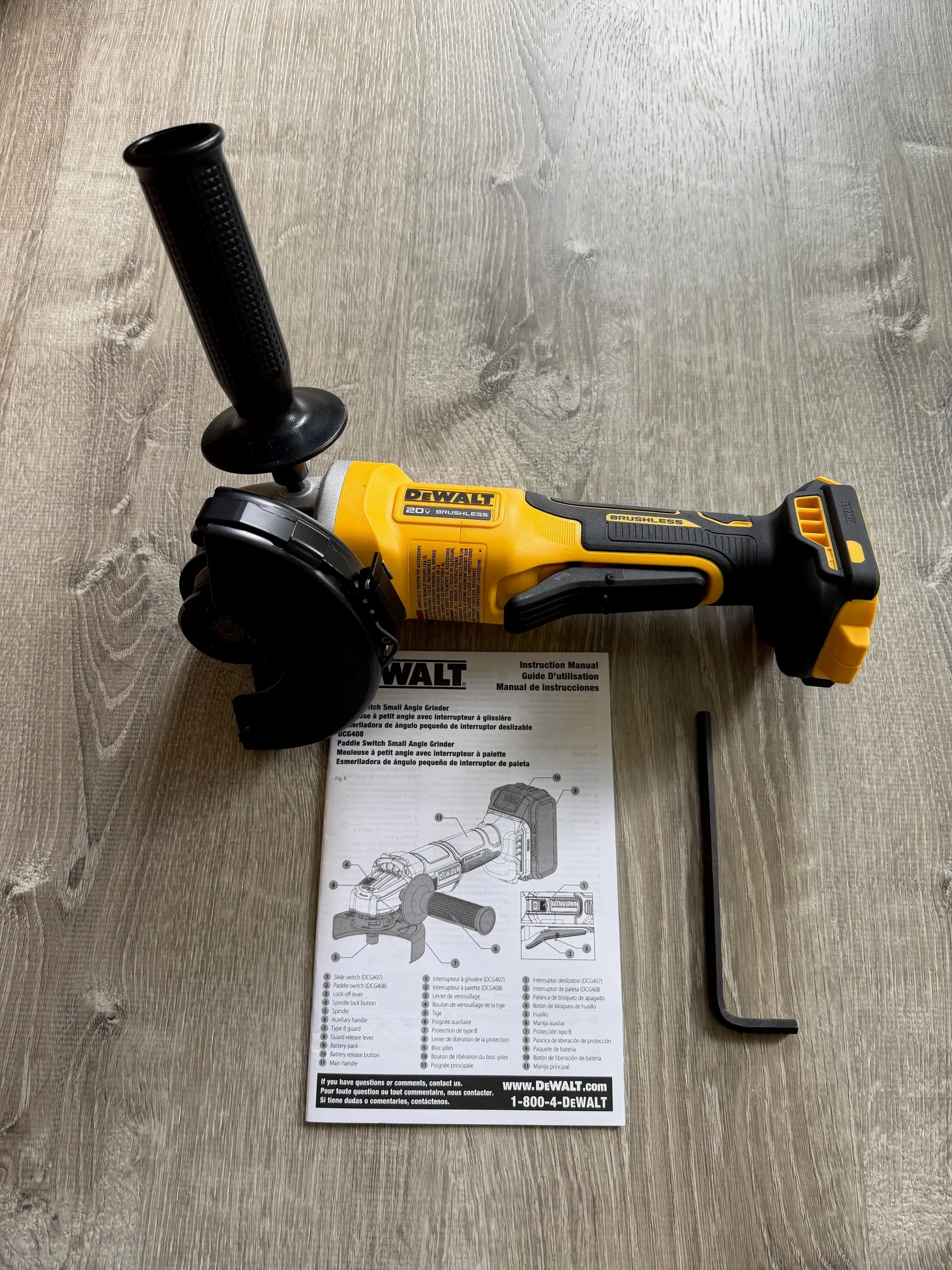 DEWALT DCG408B MAX Cordless Angle Grinder - 4.5 in. Brushless Power Tool (Tool Only, New), Power Tools, Cordless Angle Grinders