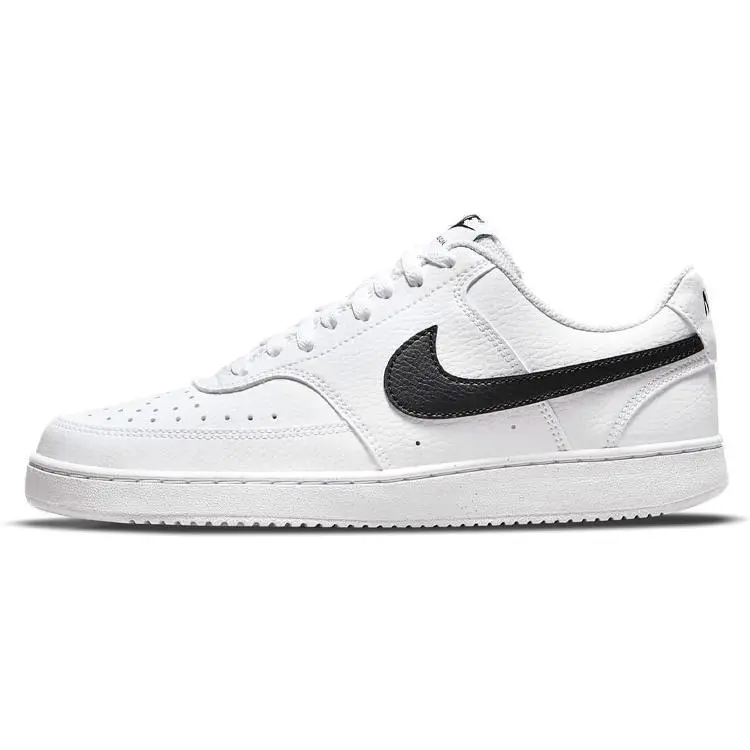 Women's Nike Court Vision 1 Low Next Nature White Black Casual Low-Top Athletic Shoe, Stylish Footwear for Sports Training