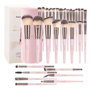 MAANGE 30Pcs Professional Makeup Brushes Kit with Storage Case,Multifunctional Face & Eye Brushes for Powder, Liquid, Cream Foundation, Blush, Contour & Eyeshadow,Beginner-Friendly Travel Beauty Tool Set#Summervibes