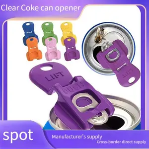 Coke Can Openers 6pcs Colorful Set Instantly Open Soda Cans in 1 Second Dust Bug Protection Drink Cover Nail Guard Opener for BBQ Camping Party Essentials Keep Drinks Fresh for Soda Beer Coke Shields From Bugs Bees Dust at the Party BBQ Beach - Utensils