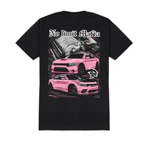 Dodge Charger SRT Hellcat Pink Car Graphic T-Shirt Sweatshirt Hoodie 2 Sided Gift for Car Lovers Tee