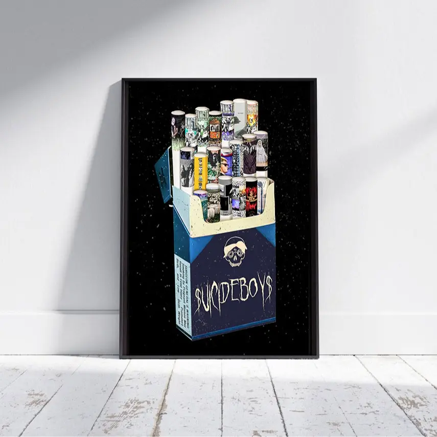 Suiciboy Poster Unframed, Suiciboy Cigarette Pack Discography Retro Poster, Album Cover Poster, Rapper Poster, Music Poster, Wall Decor, Gift For Fan