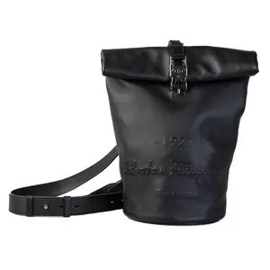 Pre-owned SALVATORE FERRAGAMO Leather Crossbody Bags Ferragamo Black Sling Bag E26022208