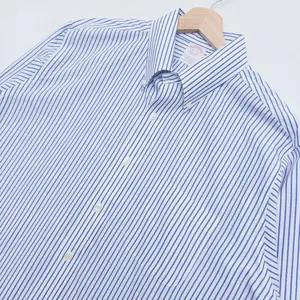 Brooks Brothers Shirt Men 16.5 33 Candy Stripe Traditional Fit Non-Iron Corpcore