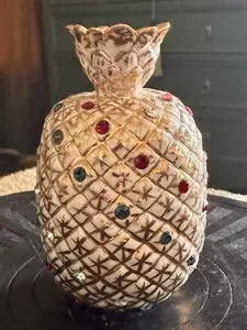 Italian Porcelain Pineapple Figurine