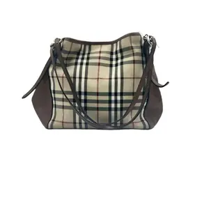 Pre-owned BURBERRY h9 classic plaid color block tote bag 61791