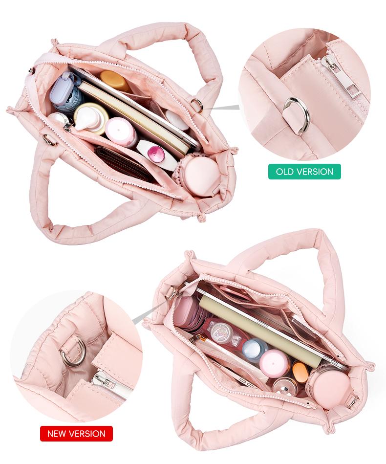 WESTBRONCO Bubble Puffer Tote Bag 2026 Spring Trendy Viral Quilted Crossbody Purse Fashion Bag for Women Mom Shoulder Handbag Work University Diaper Bag Durable Waterproof Bag Travel Essentials Purse Gift for her TikTokShopStockUp summervibes
