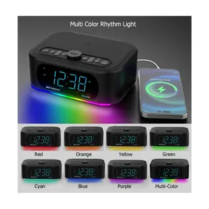 Emerson SmartSet Dual Alarm Clock BT Speaker Wireless Charger