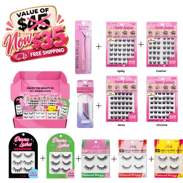 MEGA LASH BUNDLE Eyelashes pre-gluded