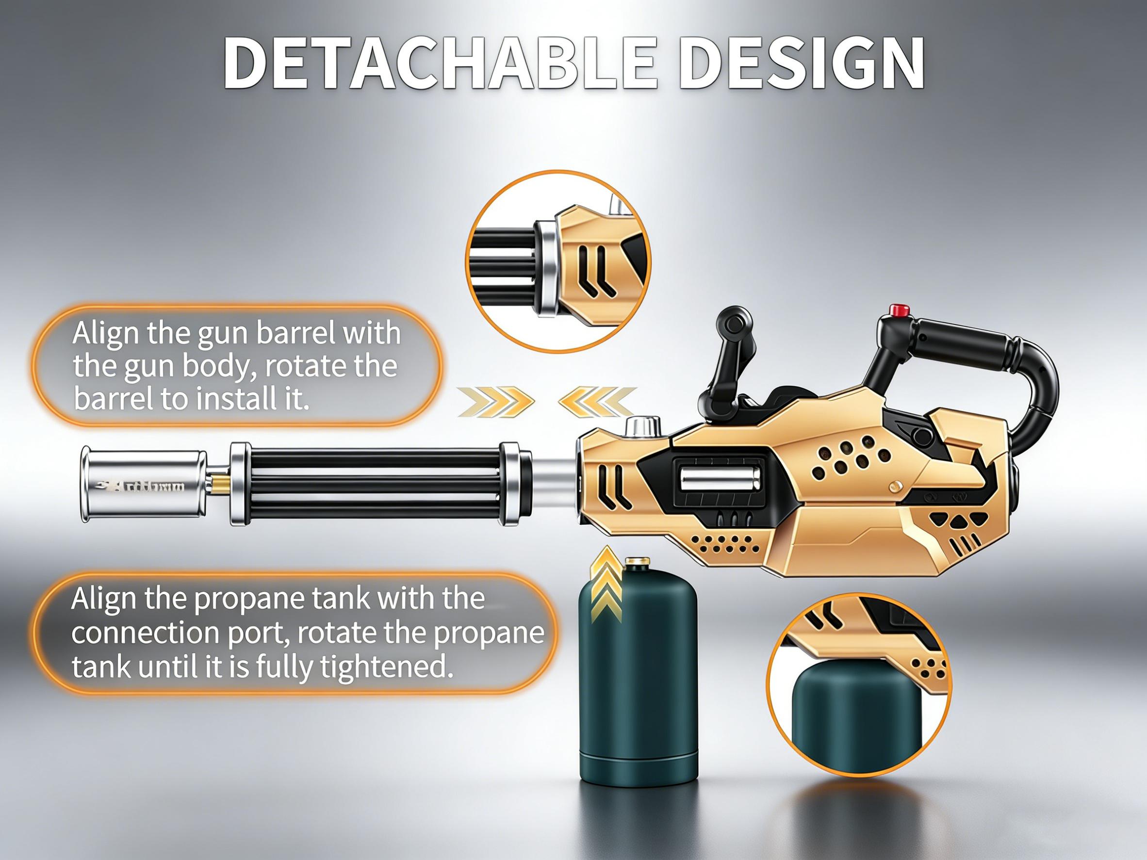 Weed Torch Propane Burner Blow Torch Weed Burner with Adjustable Flame for Weeding,Melting Ice,Charcoal Starter(Fuel Cylinder Not Included)