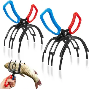 Fish Gripper, 3 Claw Fish Grippers for Fishing Pliers, Metal Control, Multi 3 Teeth Clamp Claw Grabber Tool for Most Freshwater Hook Remover, Tackle Holder
